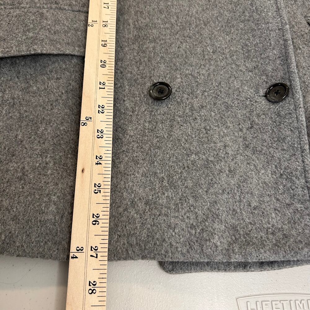 J. Crew Wool Cashmere Peacoat Gray PLUS Beanie Faux Fur Pom Basket Weave Cap - Picture 12 of 16